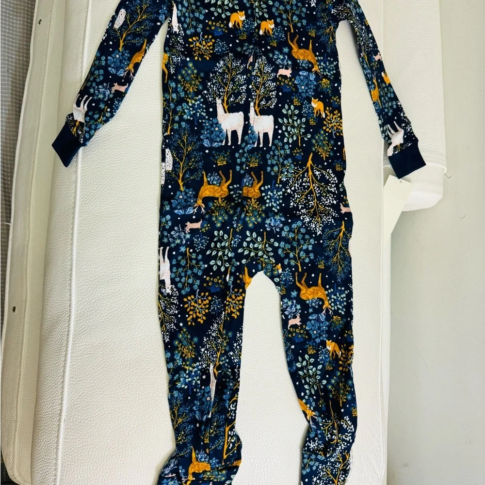Baby Girl Carter's Deer Print Footie Pajamas 24 mo (2T)